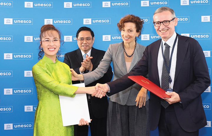 UNESCO và Tập đoàn SOVICO hợp tác xây dựng các thành phố sáng tạo và phát triển du lịch bền vững, thúc đẩy giáo dục